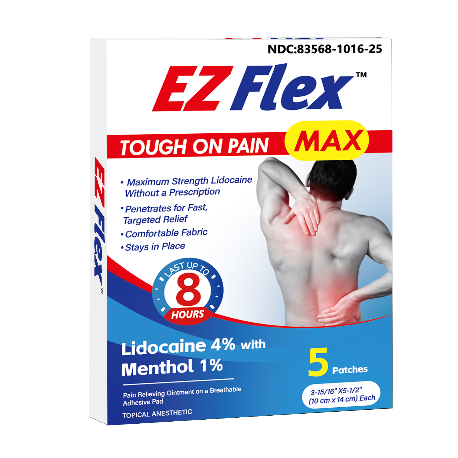 Lidocaine 4%, Menthol 1% Pain Relief Patch