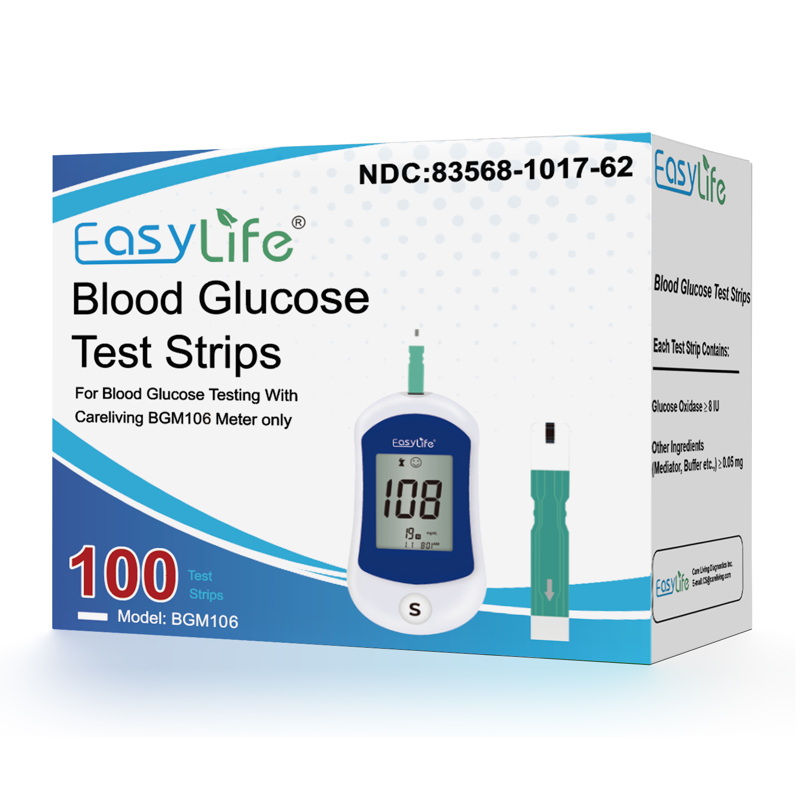 Test Strips for BGM106 Blood Glucose Monitor Kit Diabetes Testing Kit for Home