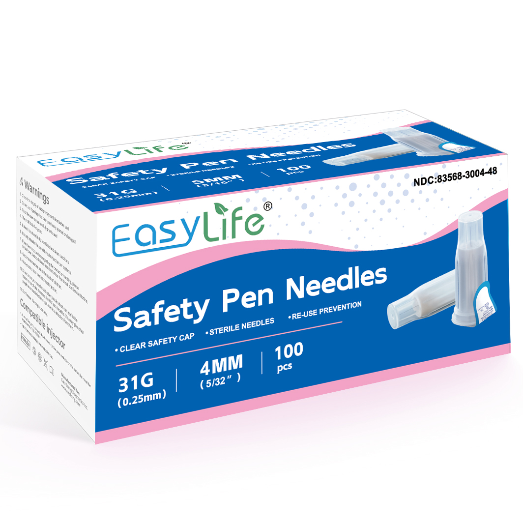 31G 4MM Safety Insulin Pen Needle - CARELIVING.COM